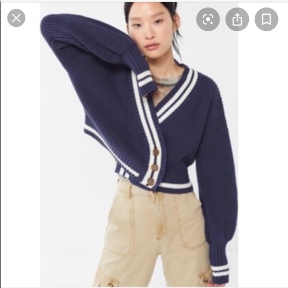 Urban Outfitters Sweaters - UO Laura button down cropped cardigan sweater